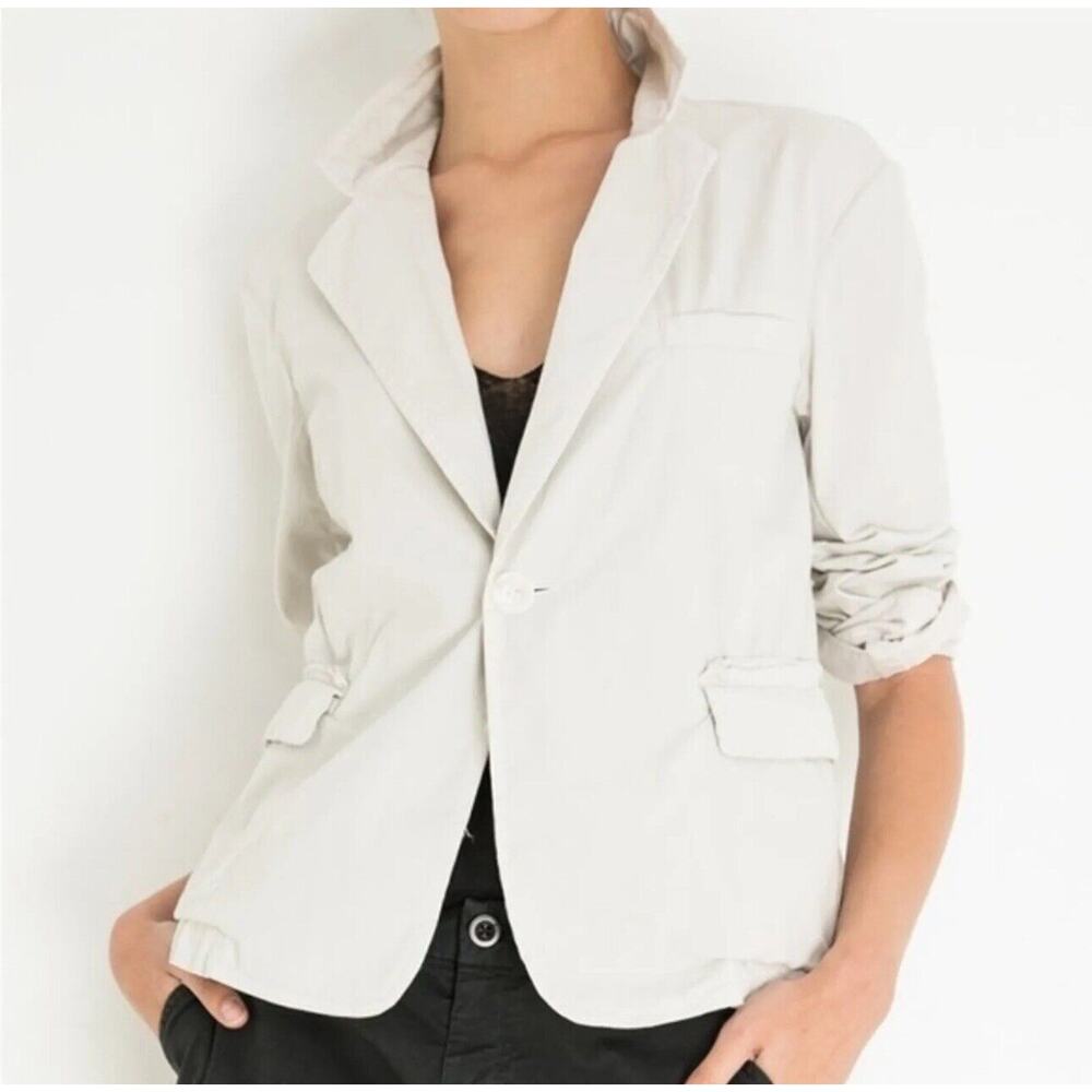 Nili Lotan The Salvora Single Button Blazer Ivory Jacket Size 0